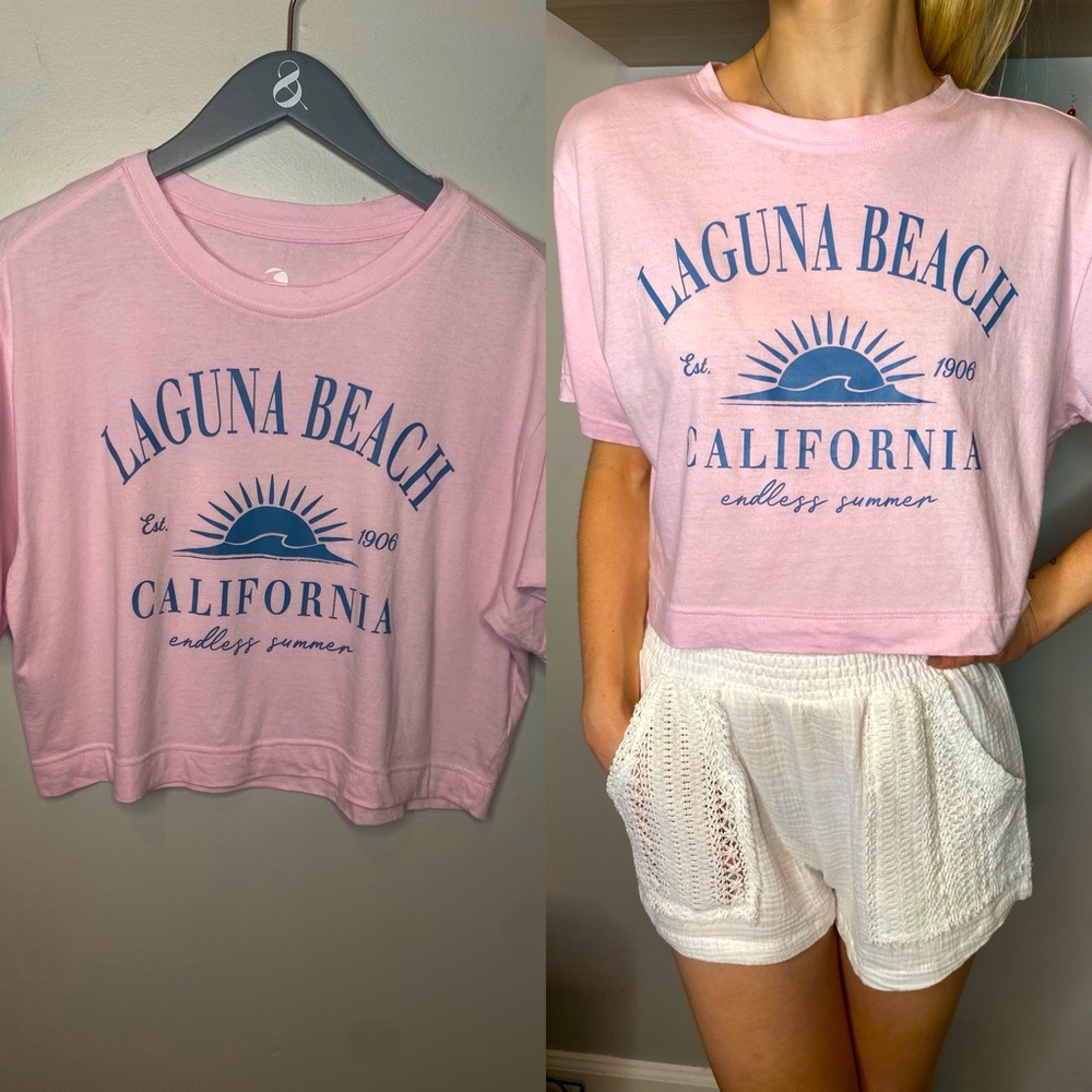 Ocean Drive Laguna Beach Boxy Crop Top.